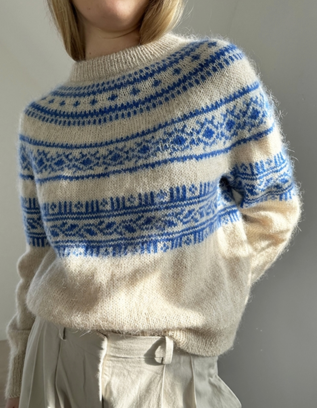 Le Knit - Porcelain Yoke Sweater - Paper – Garntopia