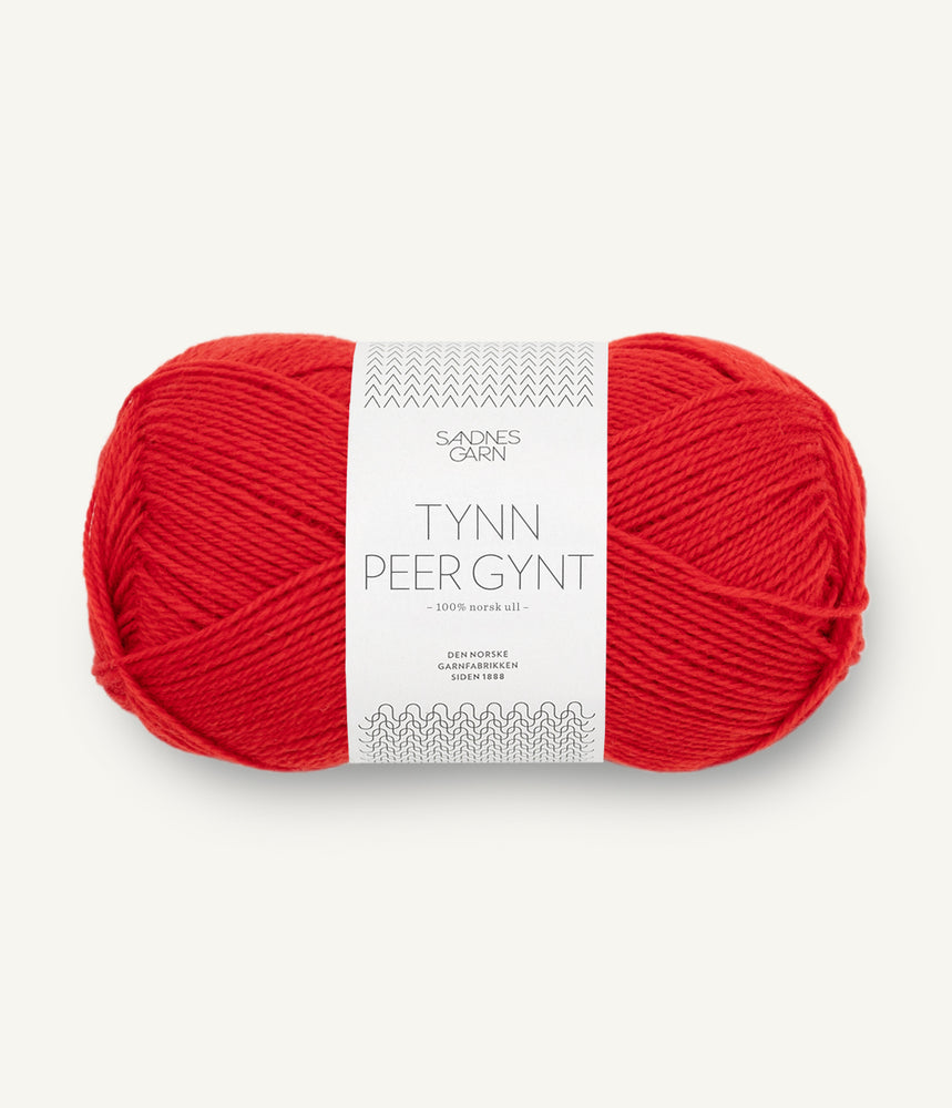 4018 Scarlet Red  - Tynn Peer Gynt - Sandnes garn - Garntopia