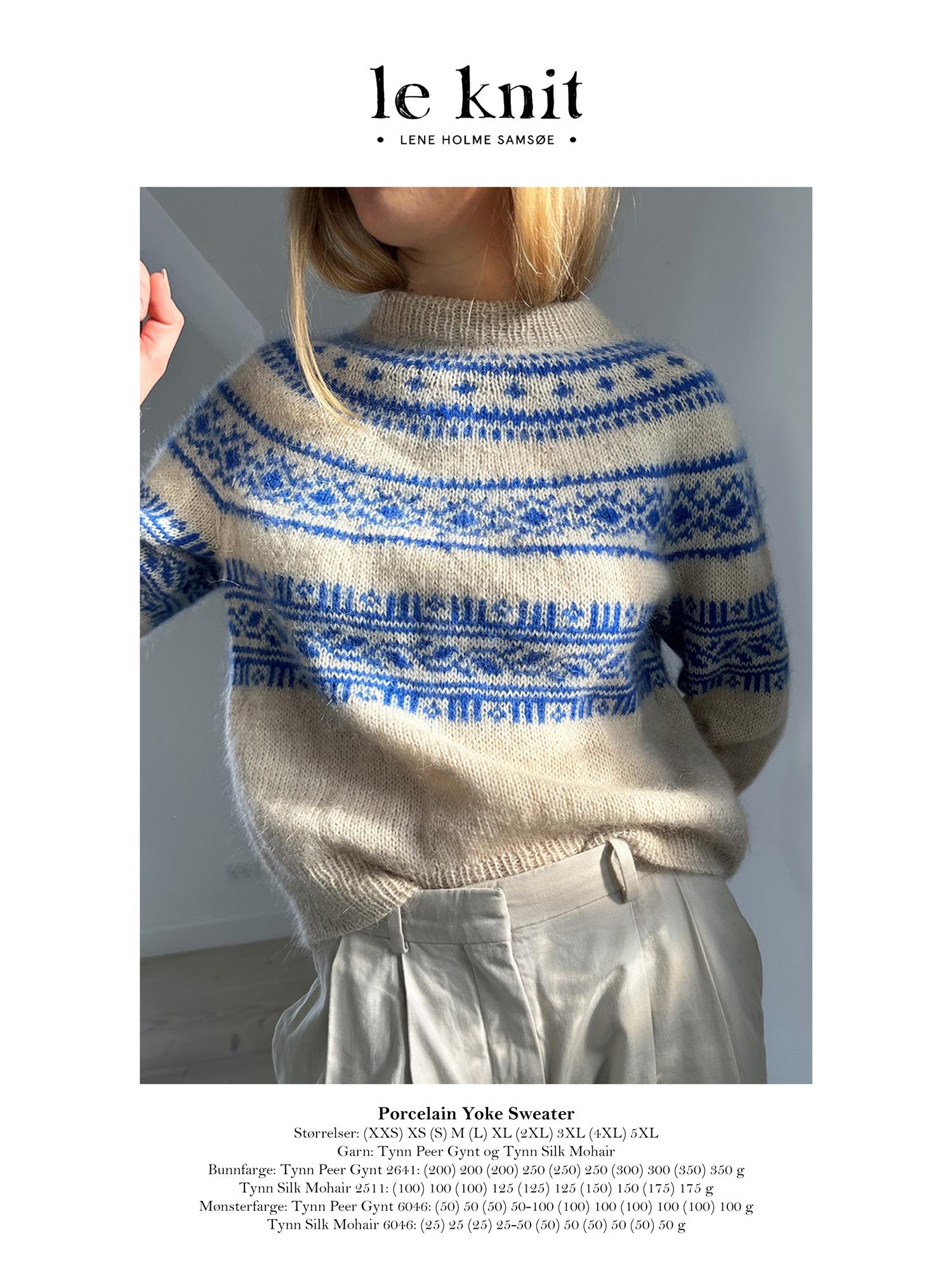 Le Knit - Porcelain Yoke Sweater - Paper – Garntopia