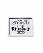 "All I Want for Christmas is Wool"-label - PetiteKnit - Garntopia