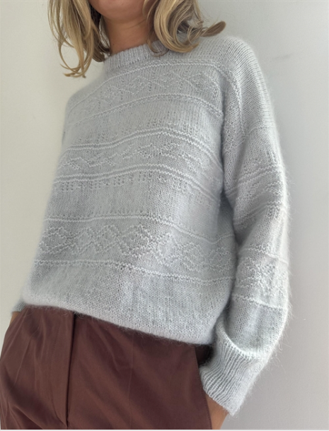 Le Knit - Porcelain Damask Sweater - Papir - Lene Holme Samsøe - Garntopia