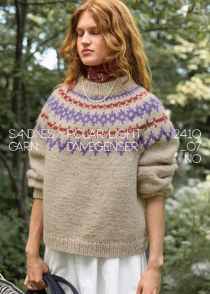 2410 - Norske Ikoner - Nr. 7  Polar-light damegenser - Sandnes garn - Garntopia
