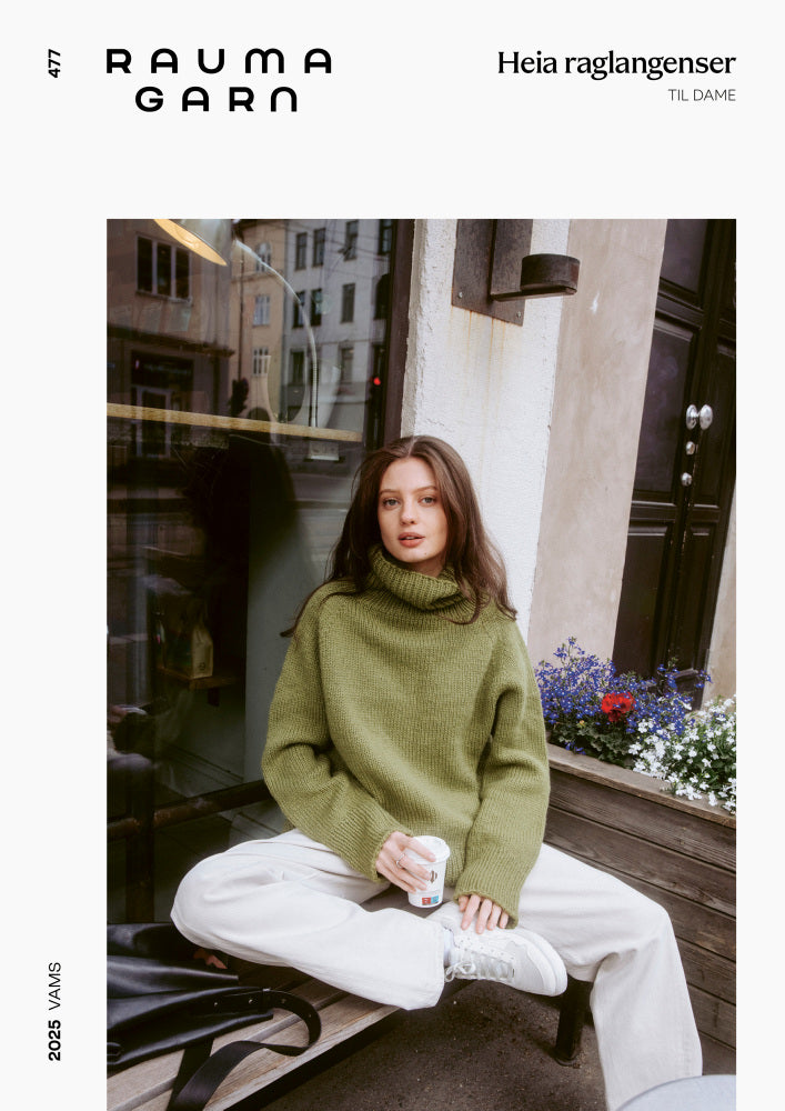 477 Heia Raglangenser - papiroppskrift - Rauma Garn - Garntopia