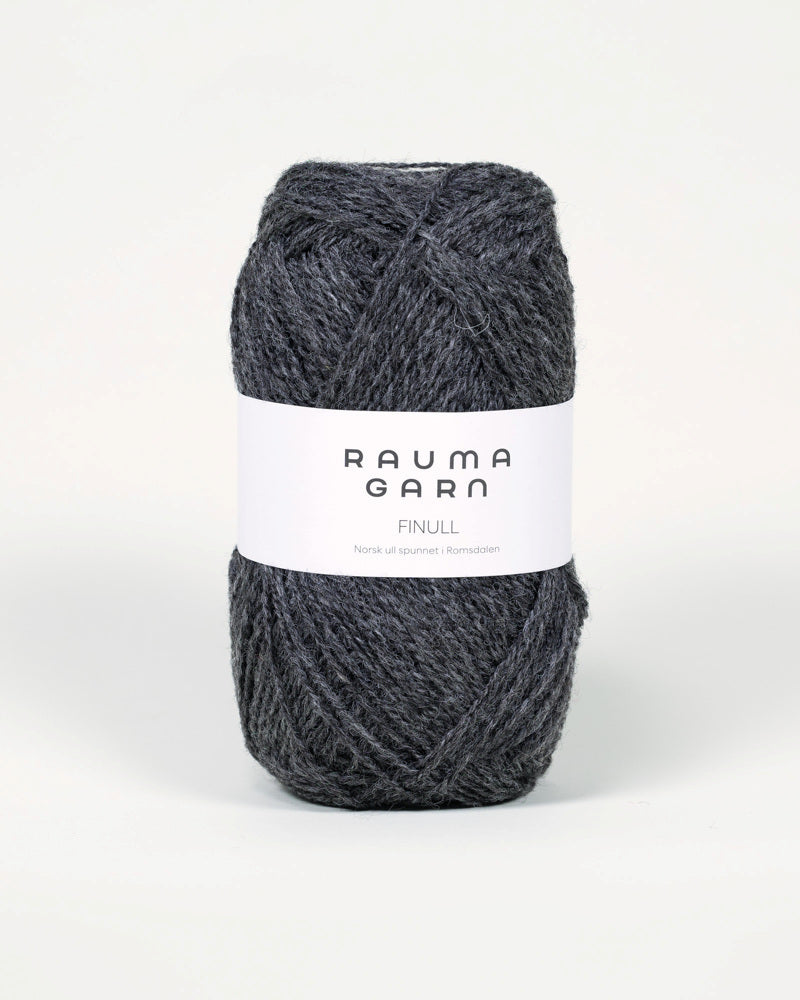 414 Koksgrå Melert -	Finull Pt2 - Rauma Garn - Garntopia