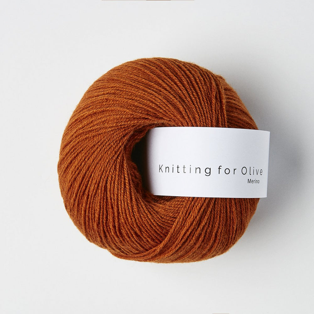 Brændt orange -	Merino - Knitting for Olive - Garntopia