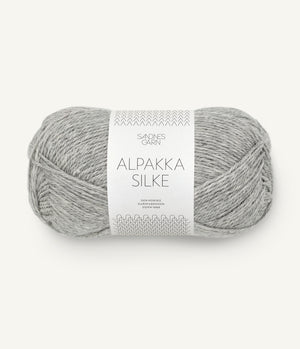 1042 Gråmelert -	Alpakka silke - Sandnes garn - Garntopia