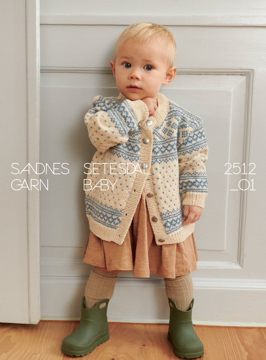 2512 - Norske Ikoner Baby - NR 1 SETESDALKOFTE BABY - Sandnes garn - Garntopia