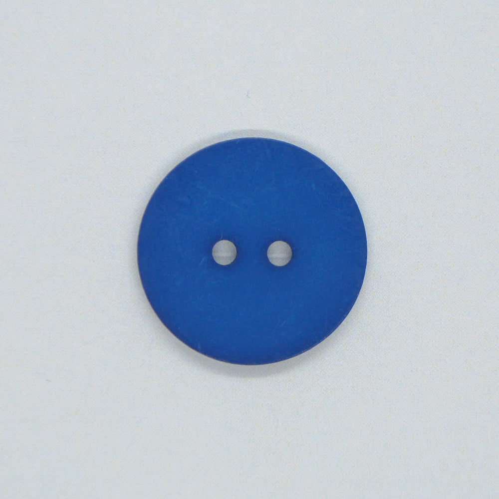 Plastknapp 2 hull - Blå - 22 mm