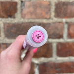 Plastknapp med kant - Pink - 15 mm
