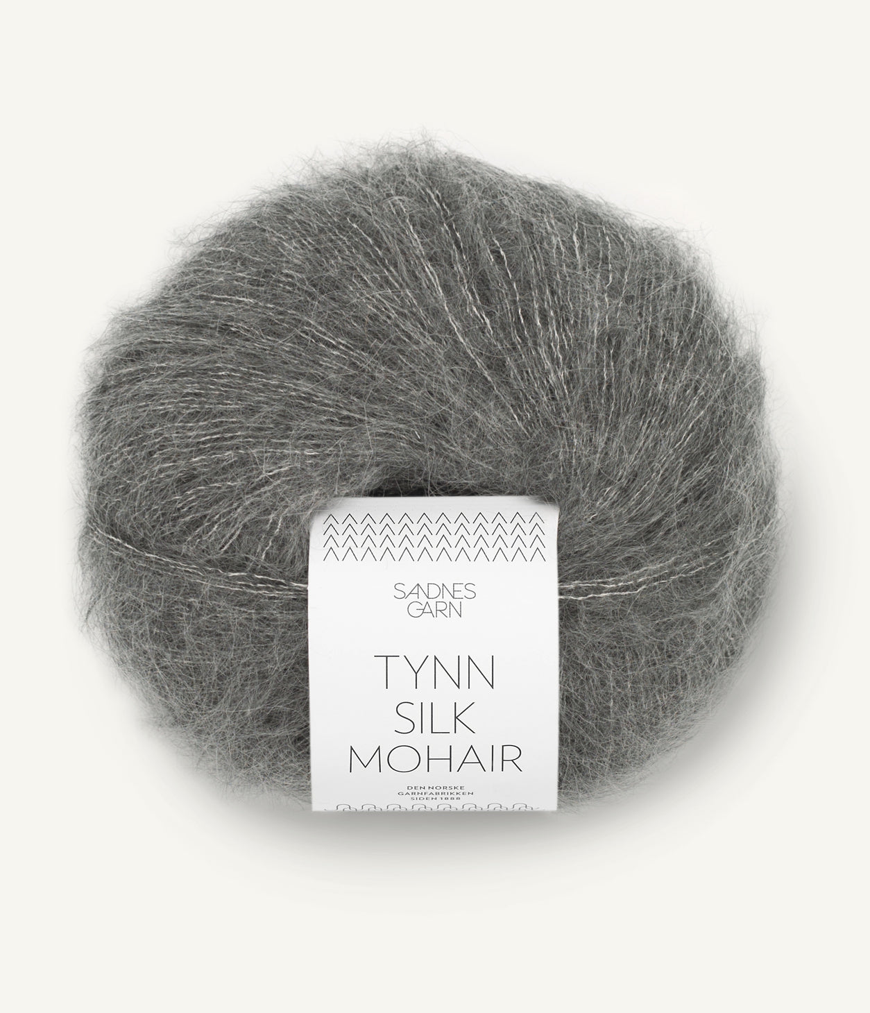 1053 Mørk Gråmelert -	Tynn Silk Mohair - Sandnes garn - Garntopia