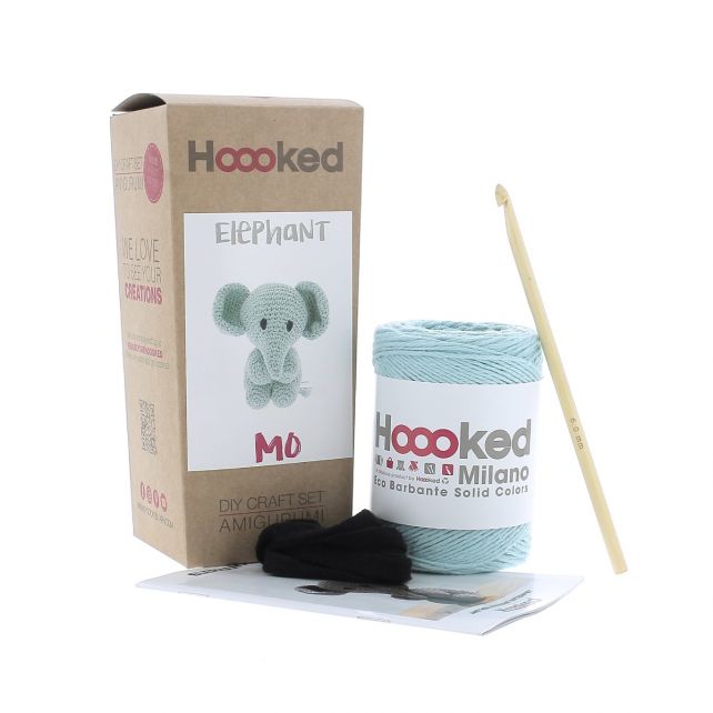 DIY Elephant Mo Spring Heklekit - Hoooked Yarn - Hoooked Yarn - Garntopia