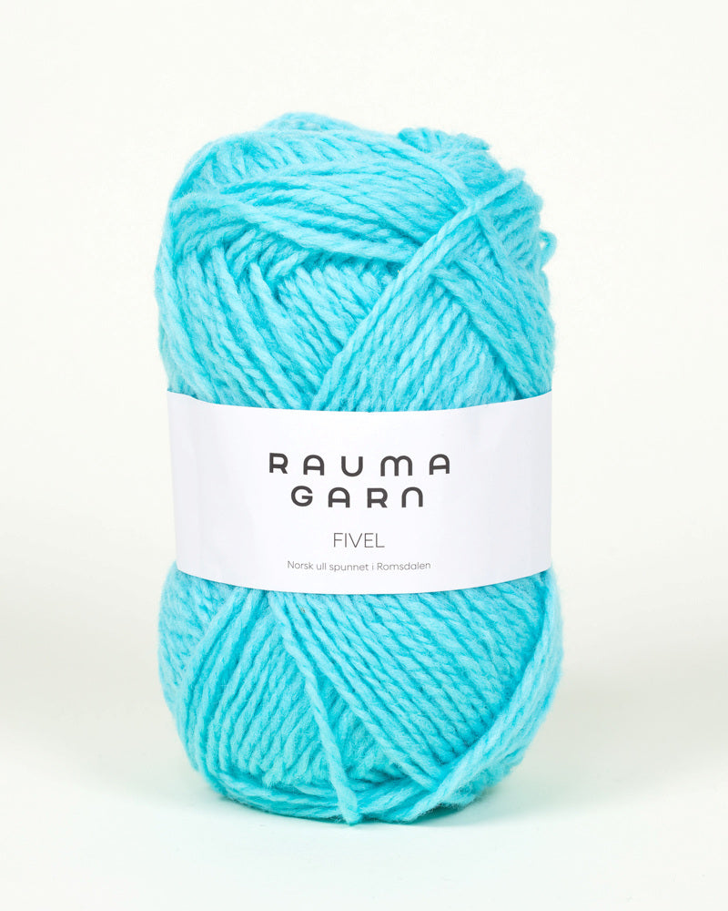 23 Lys turkis -	Fivel - Rauma Garn - Garntopia