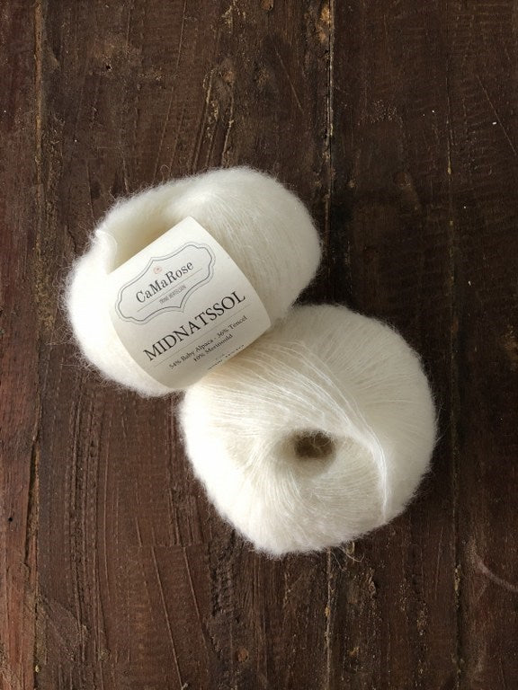 9500 Hvid -  Midnatssol - CaMaRose - Garntopia