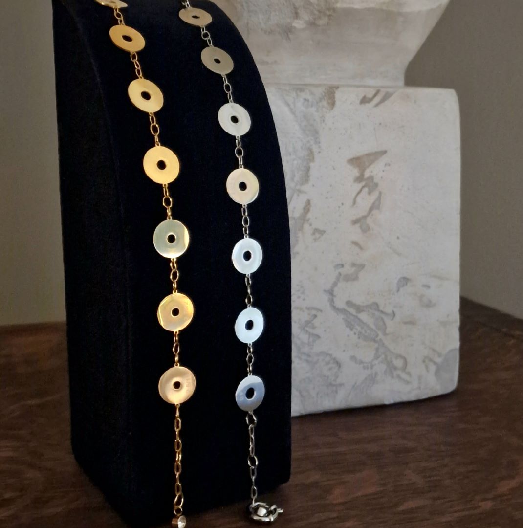 My Pearl - 7 Gauge Bracelet - Gold - SILFA ehf - Garntopia