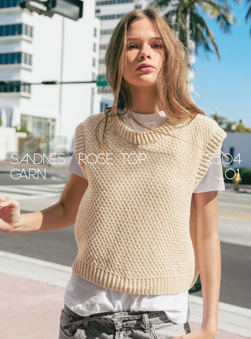 2504 - Sommerstrikk - Nr. 1  Rose Top - Papir - Sandnes garn - Garntopia