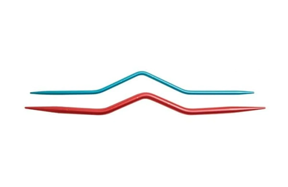 Knitpro Flettepinner i farget aluminium - 2pk - KnitPro - Garntopia