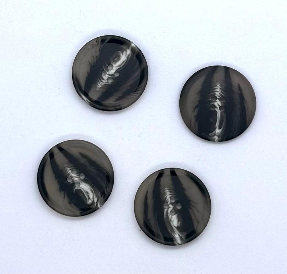 Knapp, Grå - Resin - 30 mm