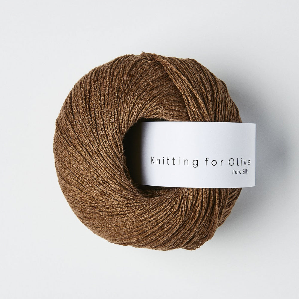 Mørk Cognac -	Pure Silk - Knitting for Olive - Garntopia