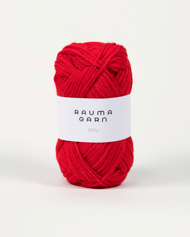 4932 Rød -	Mitu - Rauma Garn - Garntopia