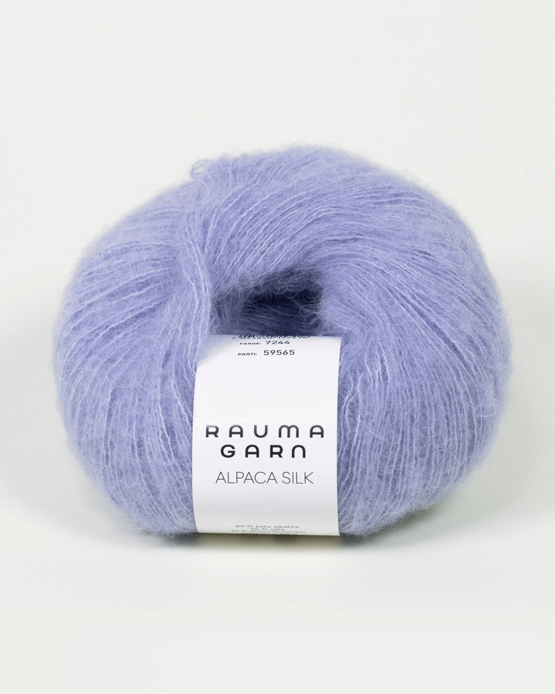 7244 Blå puddel -	Alpaca Silk - Rauma Garn - Garntopia