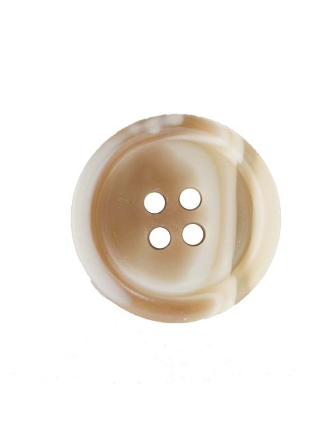 Knapp av galalitt - Lysebrun - 15 mm - Deknofa - Garntopia