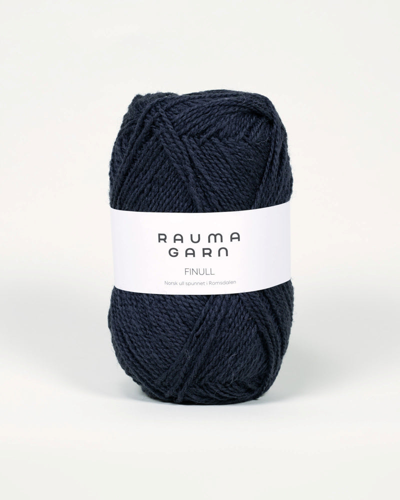 4387 Mørk blå/grå -	Finull Pt2 - Rauma Garn - Garntopia