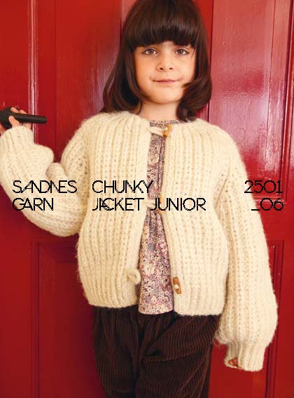 2501 - Mykt til barn - Nr. 6 Chunky Jacket Junior - Sandnes garn - Garntopia