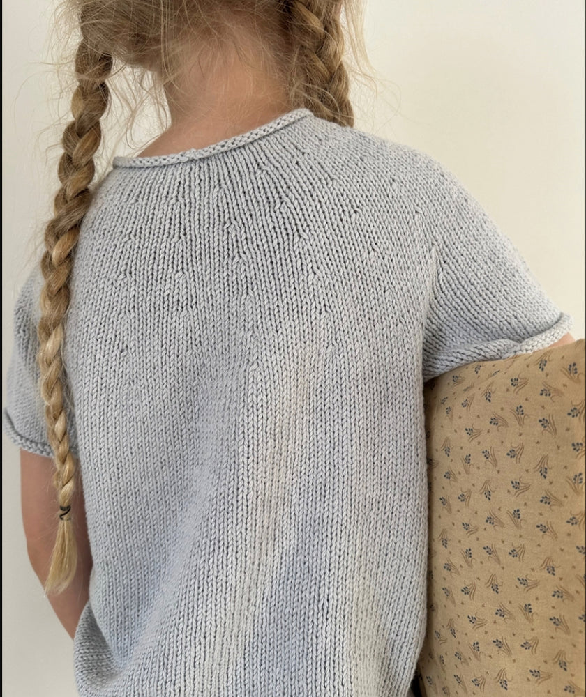 Le Knit - Plain Yoke Tee 20 - Junior - Papir - Lene Holme Samsøe - Garntopia