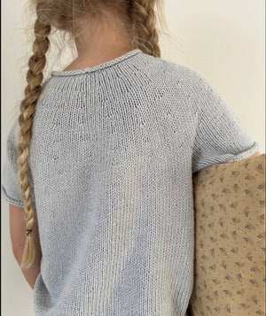 Le Knit - Plain Yoke Tee 20 - Junior - Papir - Lene Holme Samsøe - Garntopia
