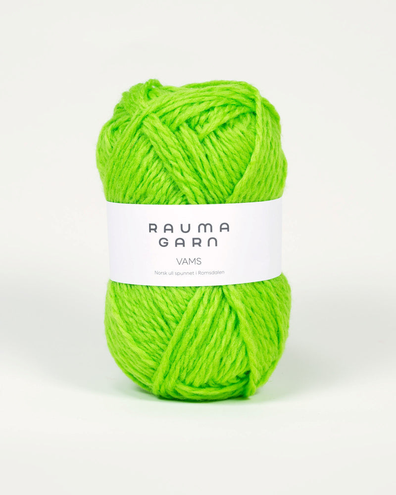 V45 Signalgrønn   -	Vams Pt3 - Rauma Garn - Garntopia