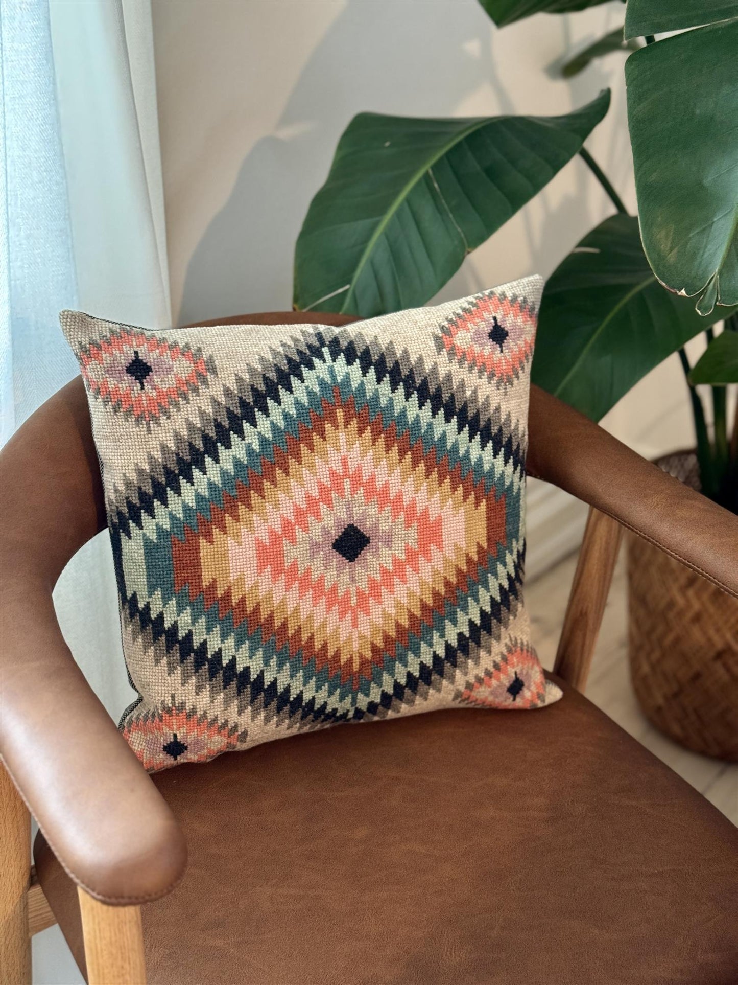 2049-2 Kilim square - pute 39x39 cm - PompStitch - Garntopia
