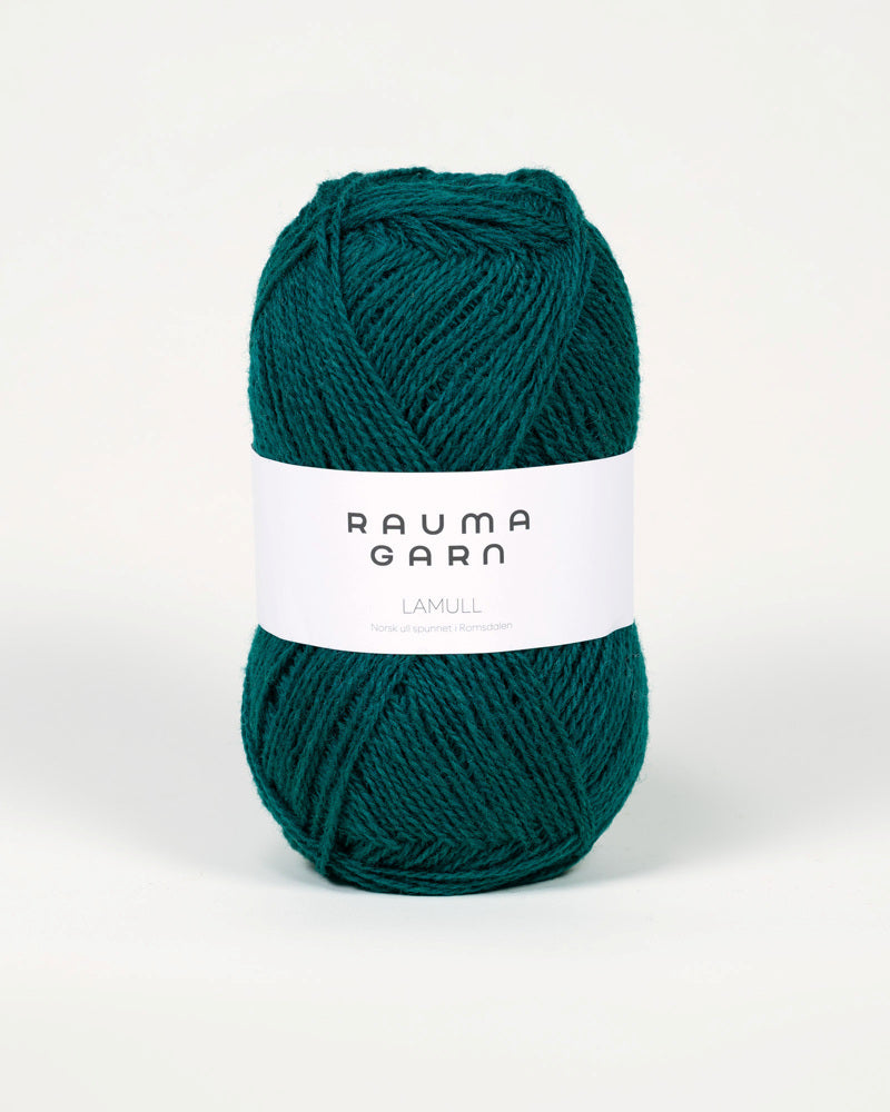 L31 Dyp Grønn -	Lamullgarn - Rauma Garn - Garntopia