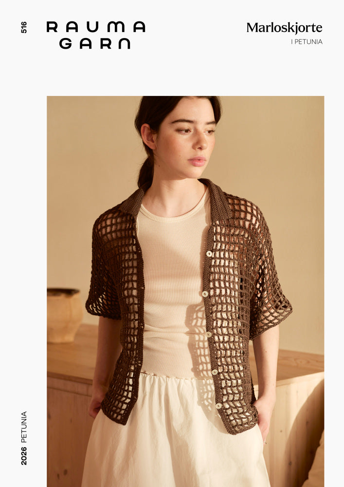 516 Marloskjorte - papiroppskrift - Rauma Garn - Garntopia