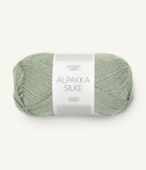 8521 Støvet lys grønn -	Alpakka silke - Sandnes garn - Garntopia