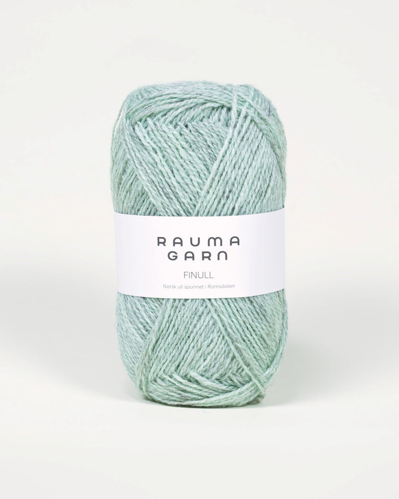 4136 Mintgrønn lysmelert -	Finull Pt2 - Rauma Garn - Garntopia
