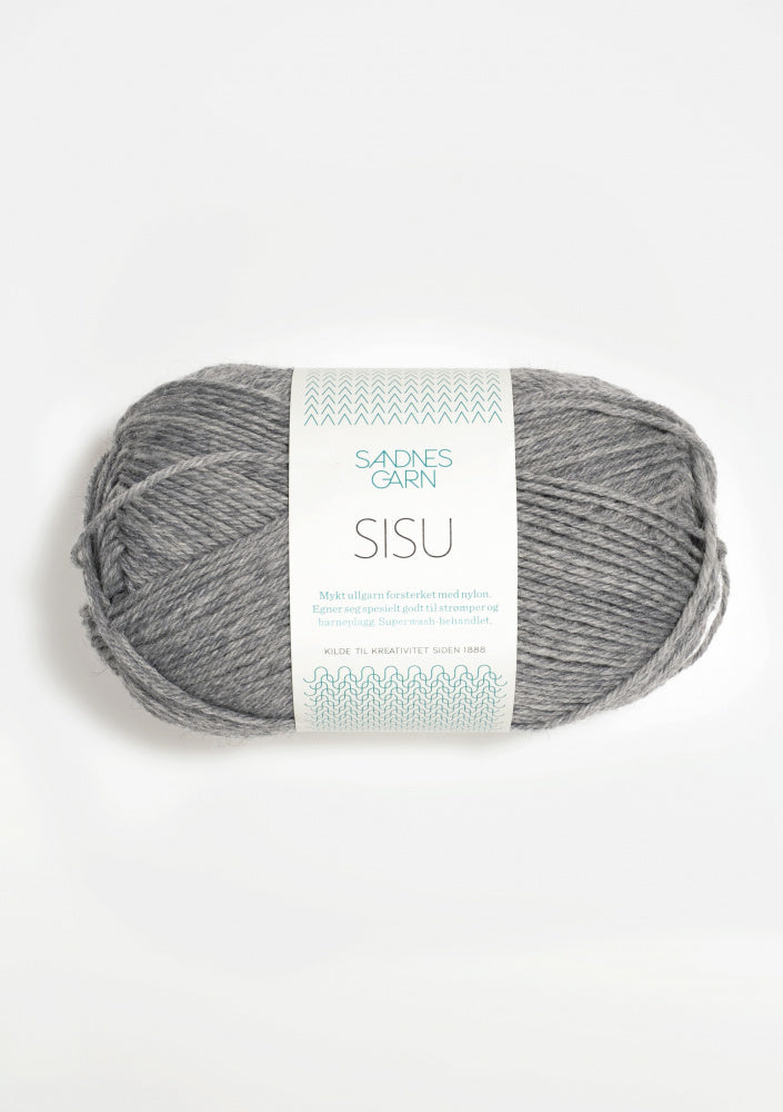 1042 Gråmelert -	Sisu - Sandnes garn - Garntopia
