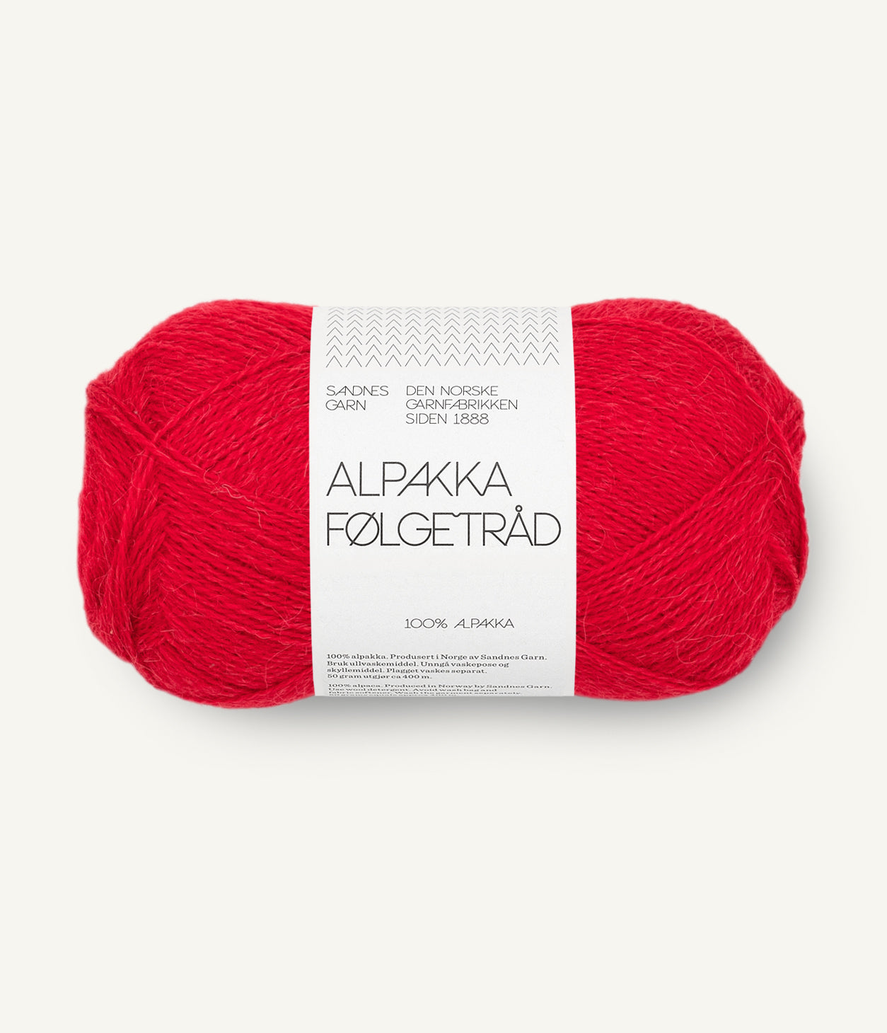 4219 Rød - Alpakka Følgetråd - Sandnes garn - Garntopia