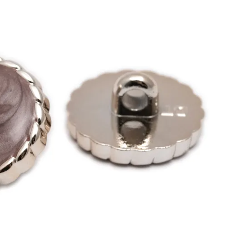 Knapp Gull/Brun - 17,5 mm - KN579 - Kort & Godt - Garntopia