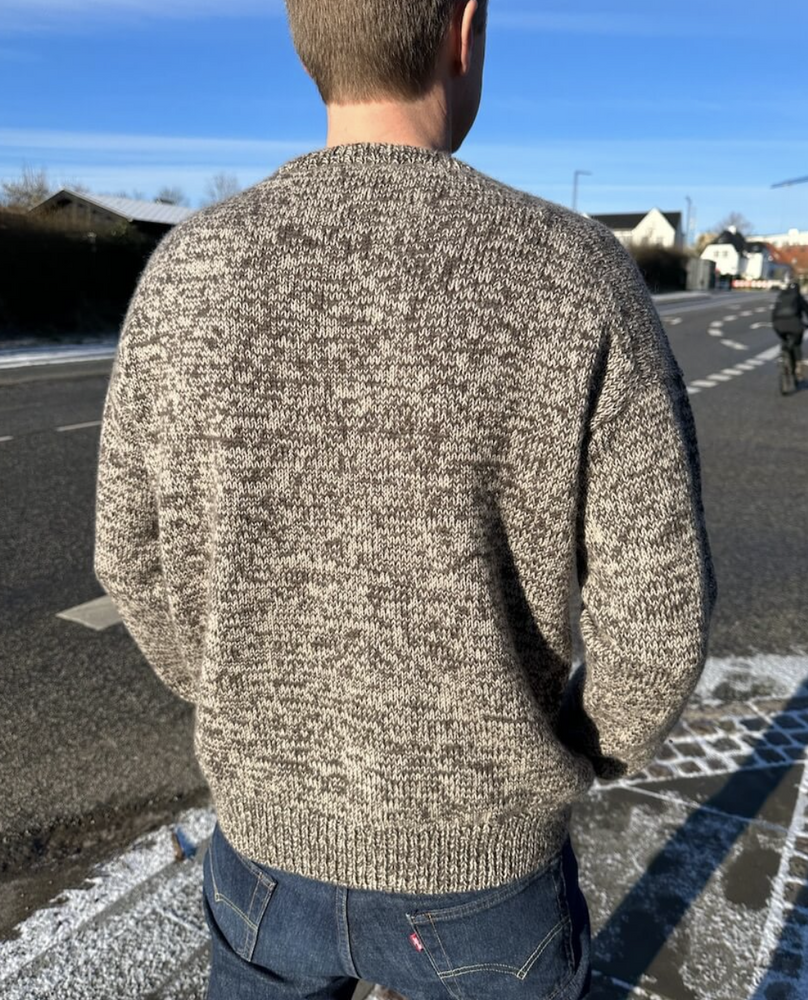 Melange Sweater Man - Papir - PetiteKnit - Garntopia