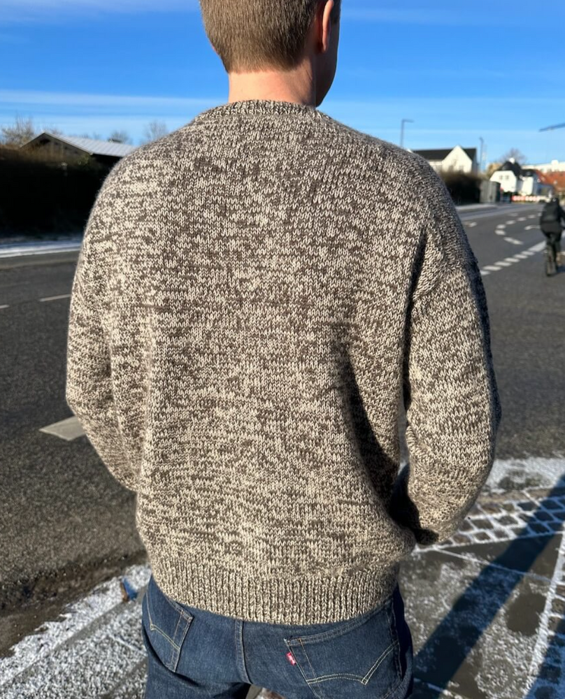 Melange Sweater Man - Papir - PetiteKnit - Garntopia