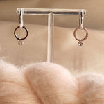 My Pearl - Stitch Marker Earrings - CHARMS - Clear - Silver