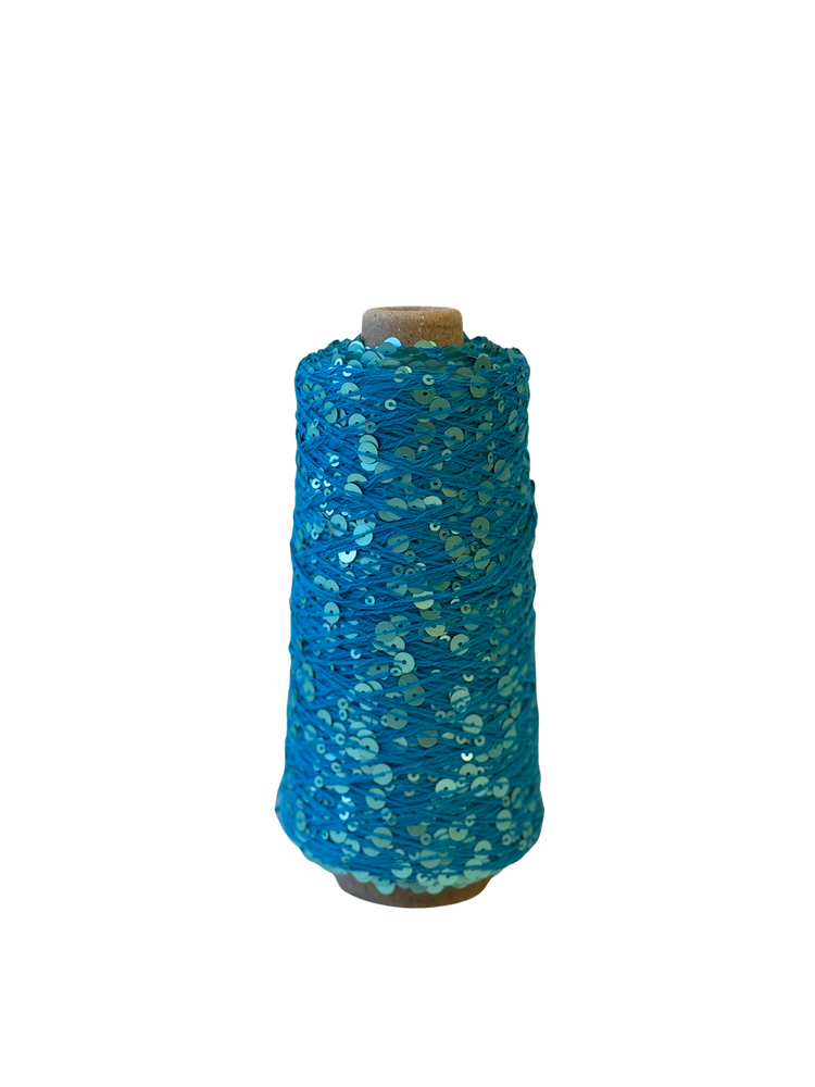 Isole Blau - Paillettengarn 200gr