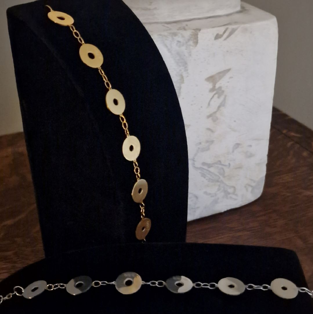 My Pearl - 7 Gauge Bracelet - Gold - SILFA ehf - Garntopia