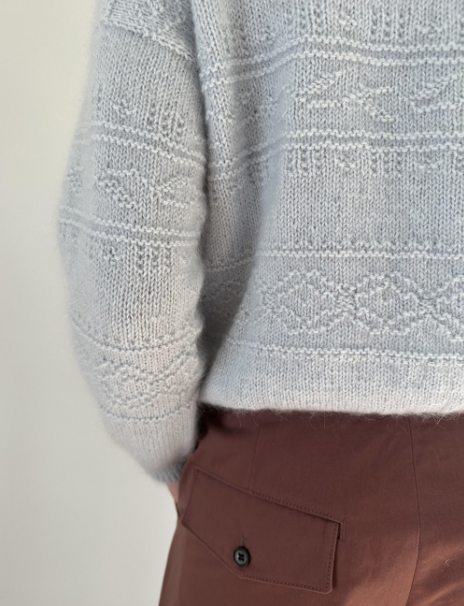 Le Knit - Porcelain Damask Sweater - Papir - Lene Holme Samsøe - Garntopia