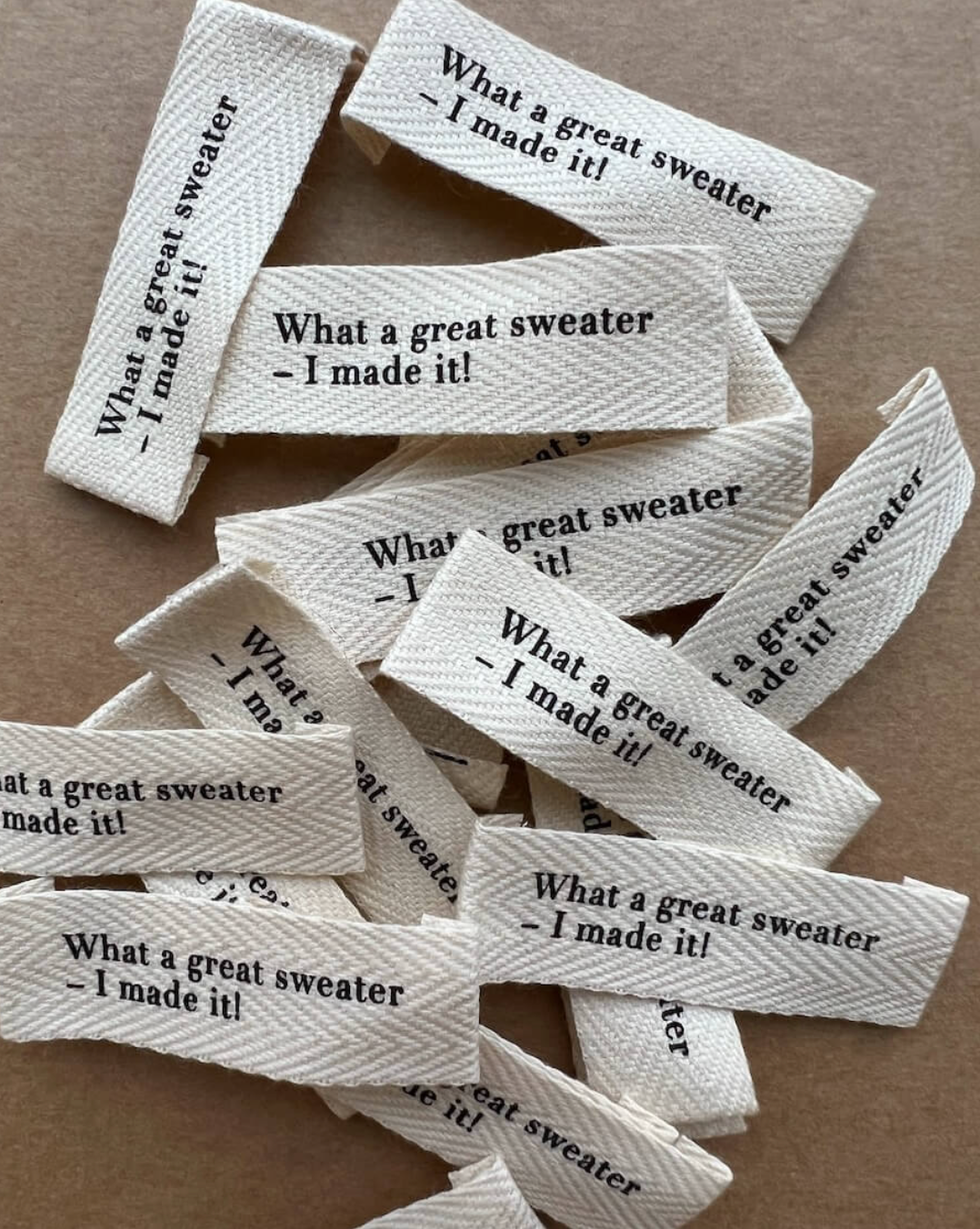 "WHAT A GREAT SWEATER - I MADE IT!"-LABEL - LITEN - PetiteKnit - Garntopia