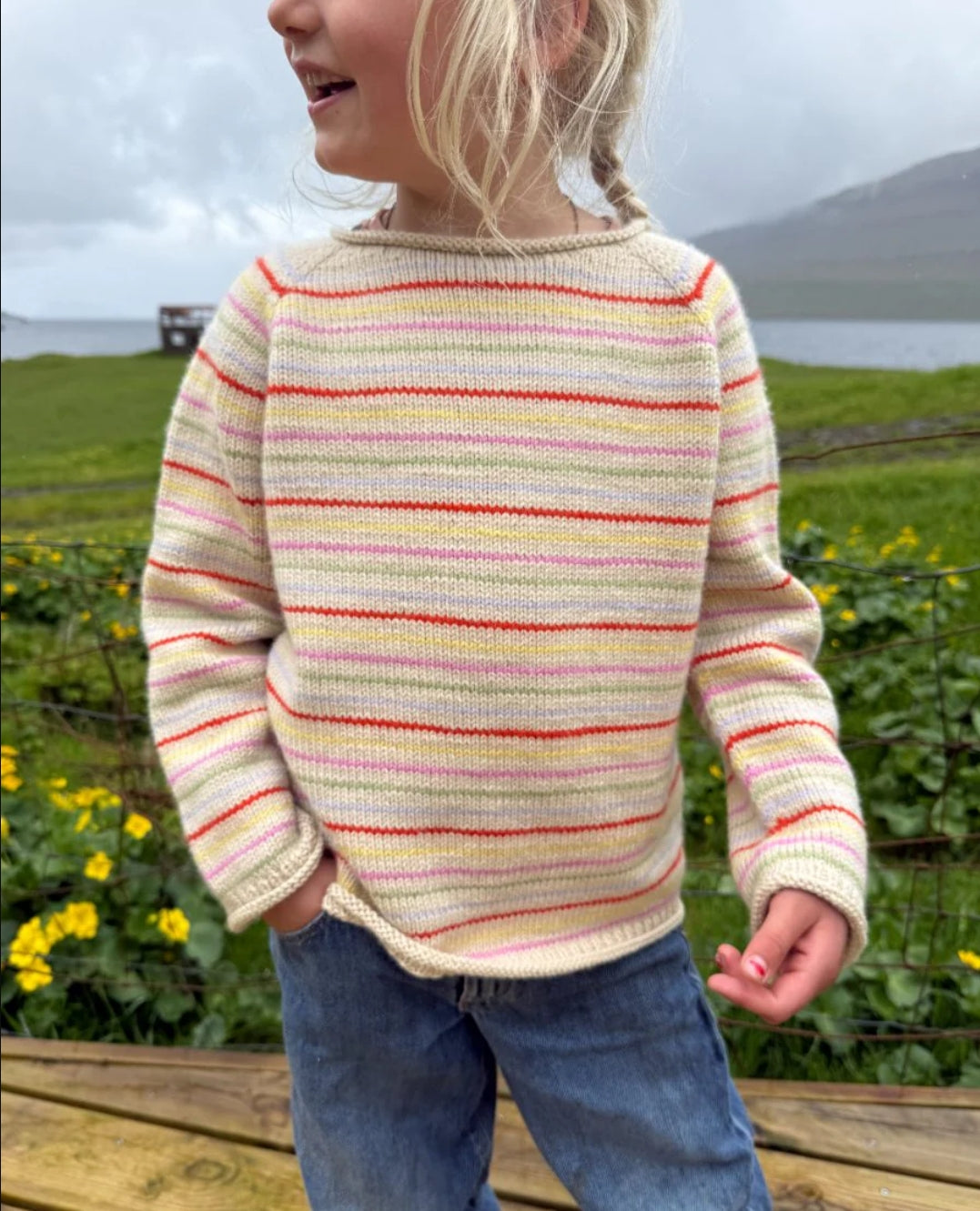 Frankie Sweater Junior - Papir - PetiteKnit - Garntopia