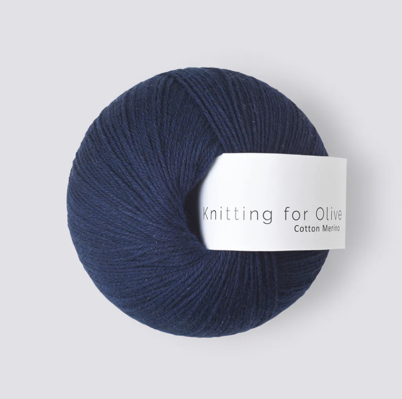 Marineblå -	Cotton Merino - Knitting for Olive - Garntopia