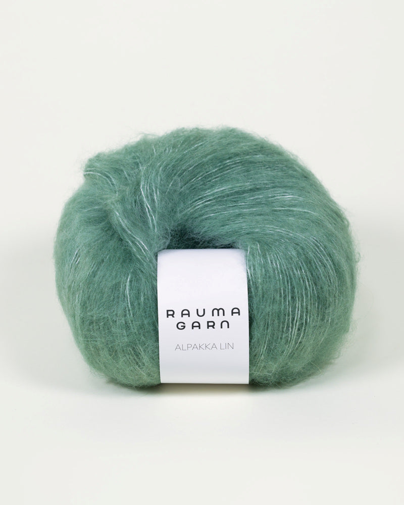 1364 - Jadegrønn -	Alpakka Lin - Rauma Garn - Garntopia