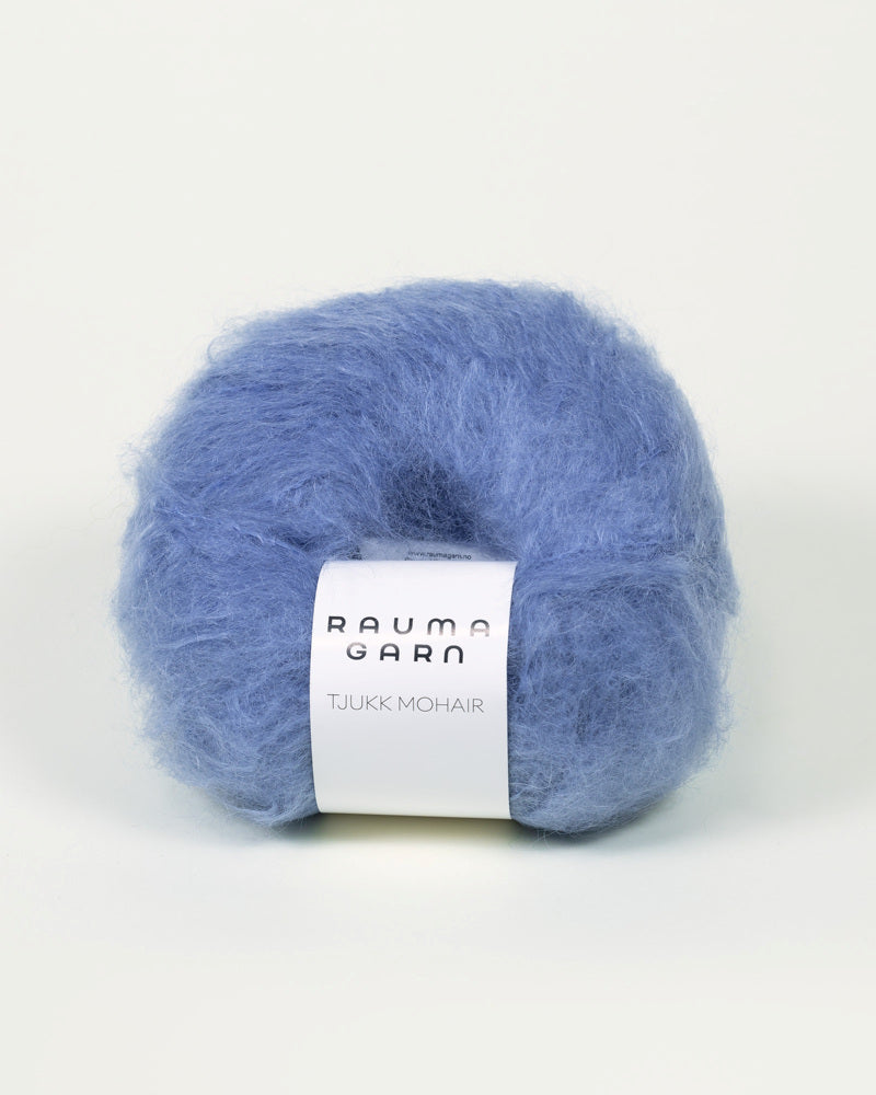 Tjukk Mohair 071 Himmelblå -	Tjukk Mohair