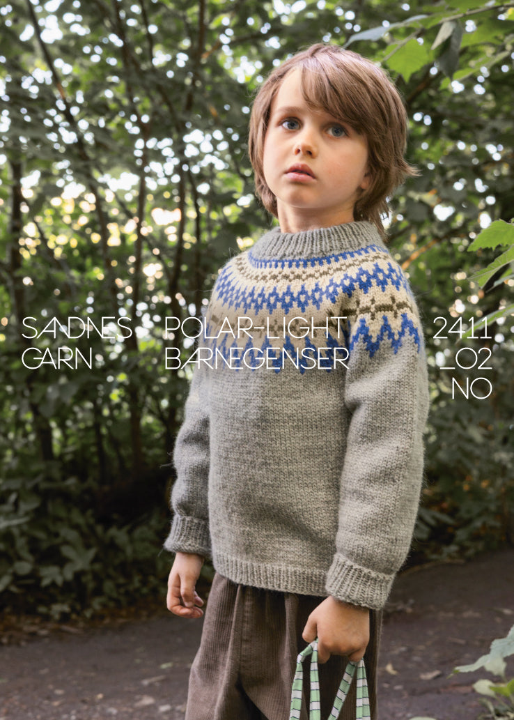 2411 - Norske ikoner barn - Nr. 2  Polar-light Barnegenser - Sandnes garn - Garntopia